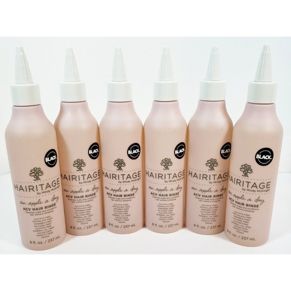 (6) hairitage By Mindy McKnight ACV Apple Cider Vinegar Hair Rinse Cleanse